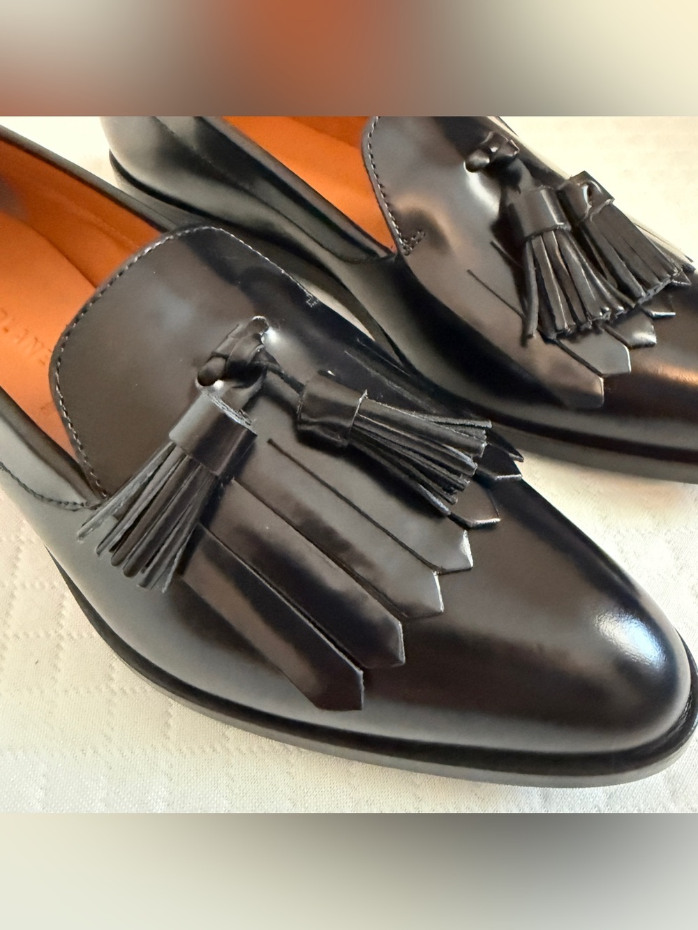 NEW IN BOX Everlane The Kiltie Loafer Women 6.5 Black Italian Leather Tassel Lux - Picture 4 of 9
